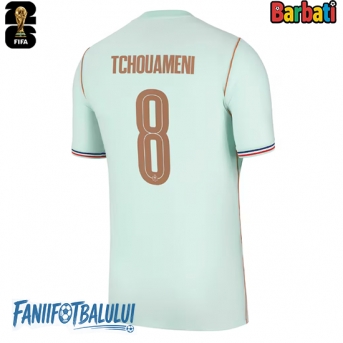 Franța Aurelien Tchouameni #8 Tricou Fotbal Replică Mondial 2026 Barbati Deplasare